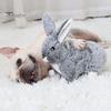Dog Toy Puppy Soft Texture Cute Rabbit Simulate Heartbeat Bite Resistant Interactive Emotional Pet Plush Comfort Washable for Daily Use