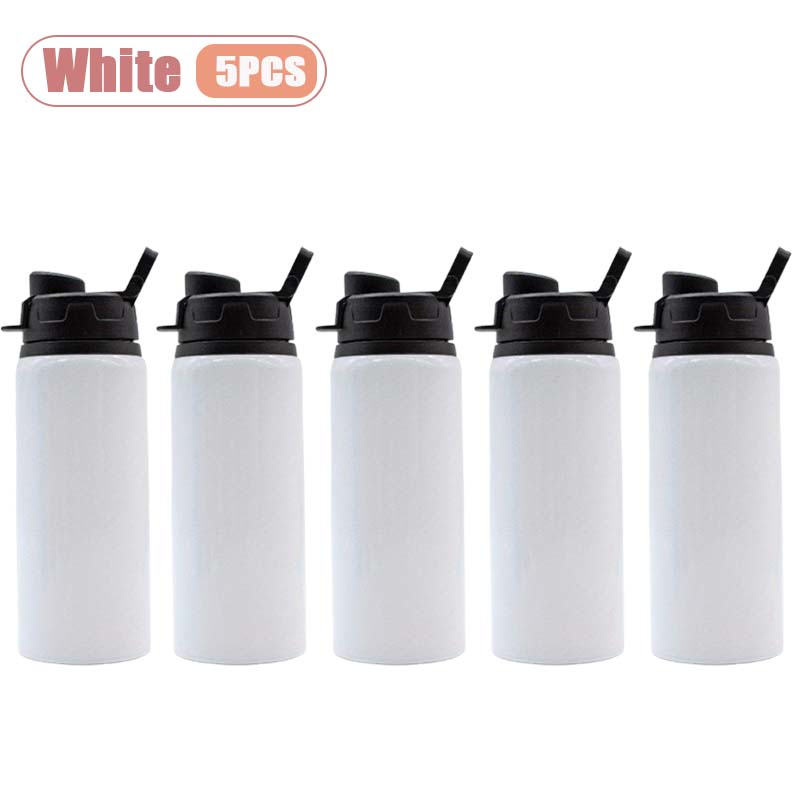 1-10PCS 600ml Aluminum Sports Water Bottle Leak Proof Lightweight Design for Cycling Hiking Gym BPA Free Canteen
