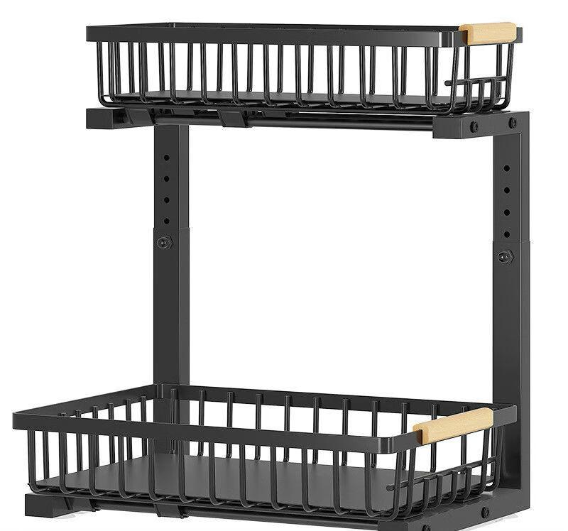 Under-Sink Pull-Out Storage Drawer Rack