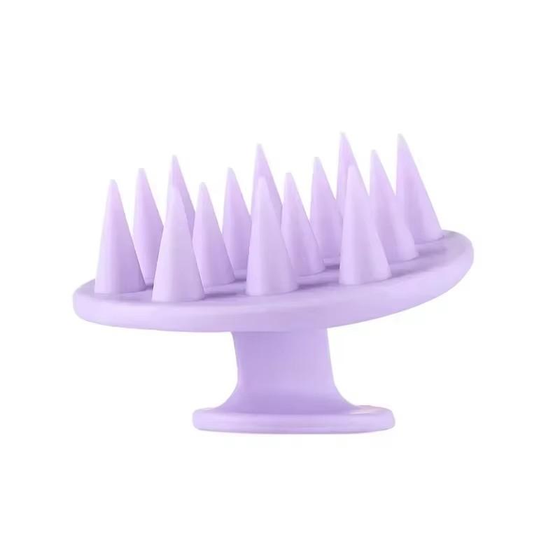 1pc Portable Silicone Head Massage Brush, Deep Cleansing Scalp and Hair Care Brush, Massage Shampoo Brush, Shower Brush