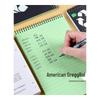 Kaisa Steno Pad: A5 Speed Writing Notebook with Green Inner Pages, 80 Sheets, Symmetrical Columns, Easy-Tear, Wide Line Spacing.