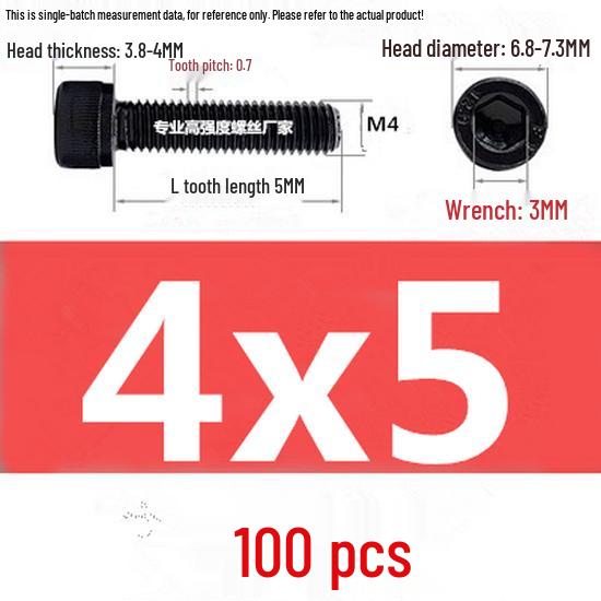 High-Strength Grade 12.9 Internal Hex Head Screws M1.4-M20