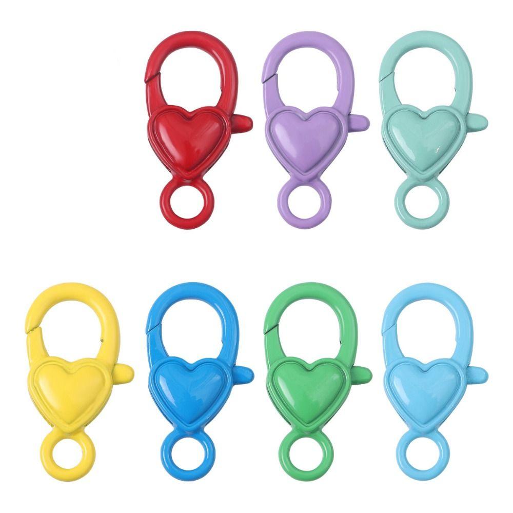 2 Pcs/bag Colourful Handmade DIY Keychain Zinc Zinc Alloy Spring Buckle 27MM Bag Pendant Accessories  Women