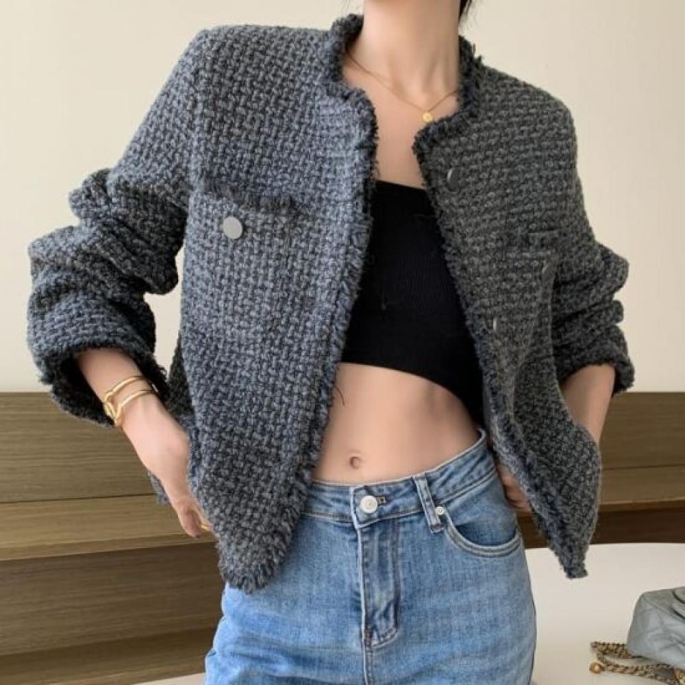 Rellawear Women S Simple Tweed Jacket Hn260107