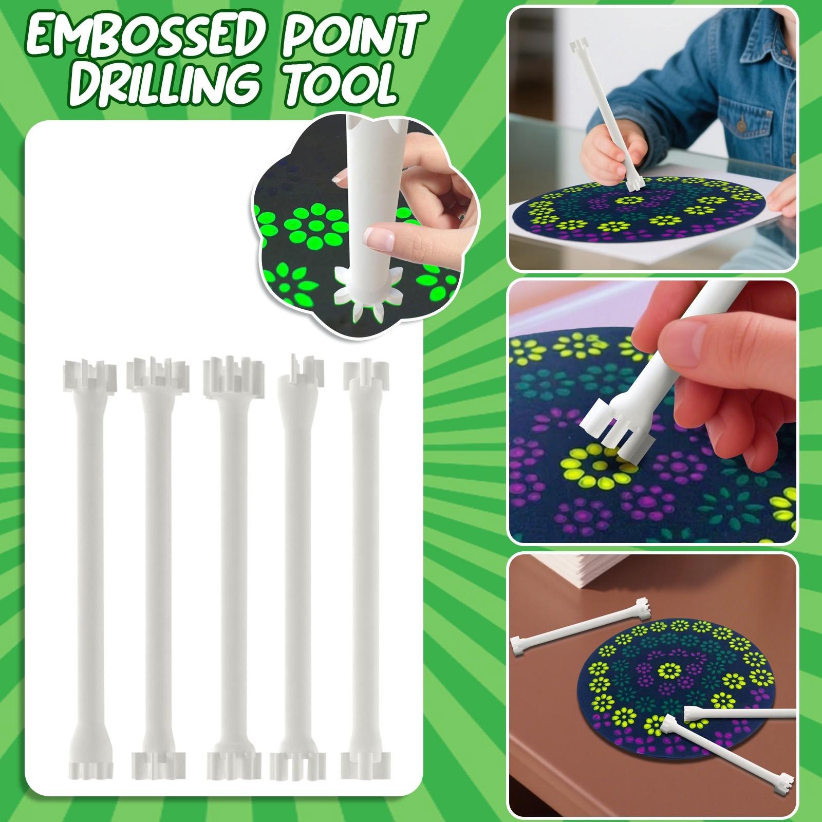 

Инструмент для стиплинга цветов, стиплинговые кисти с двойной головкой в форме 5 лепестков для рисования, рельефной лепки и поделок своими руками One Size