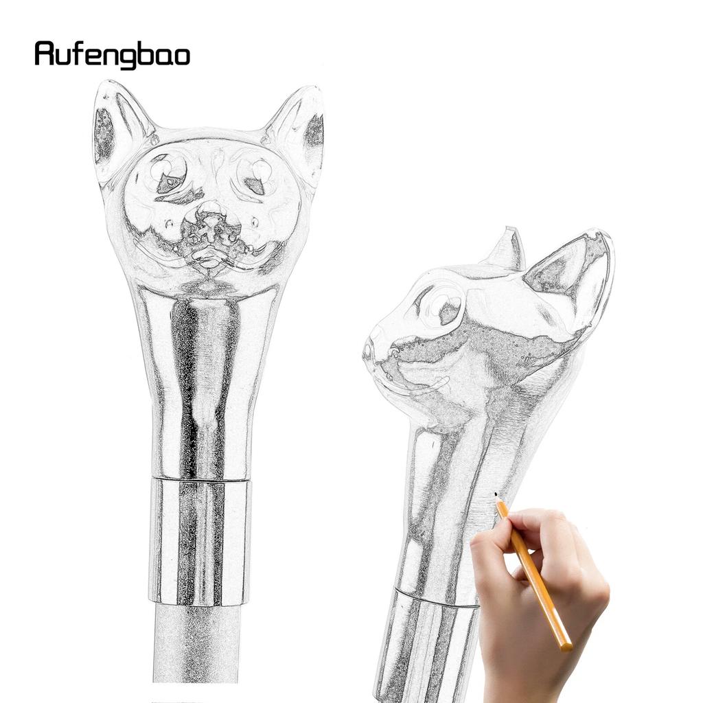 Golden Black Luxury Cat Handle Walking Cane Fashion Decorative Walking Stick Gentleman Elegant Cosplay Cane Knob Crosier 90cm