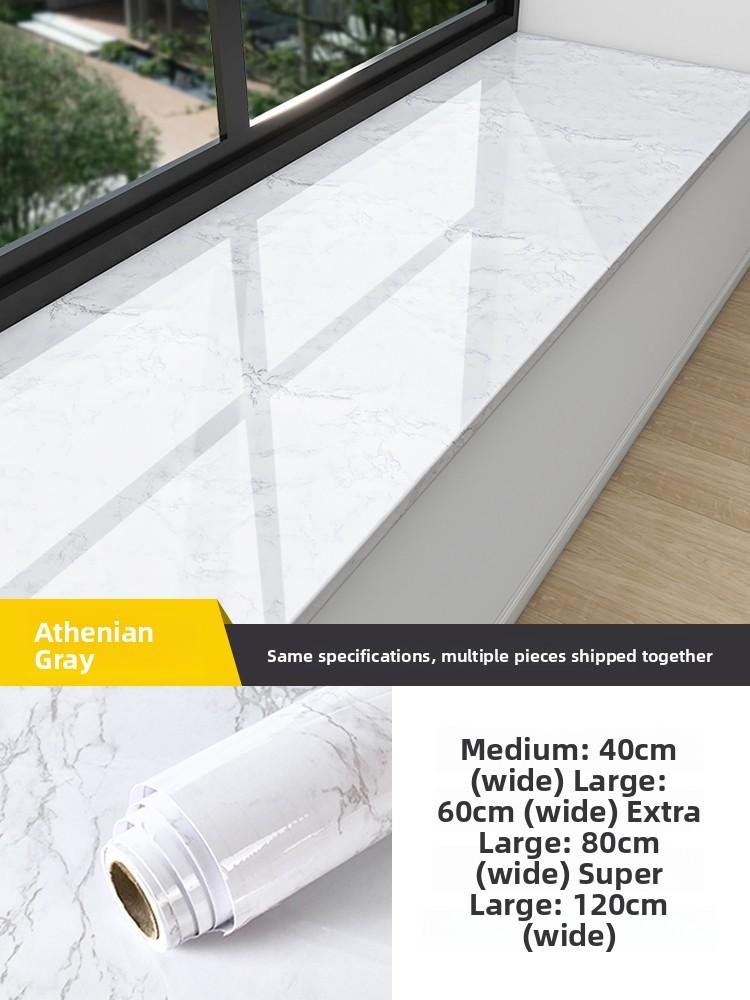 Marble Window  Sticker Thickened Waterproof Sun Protection Bedroom Window Sill Wall Paper Transformation Modern Simple St...