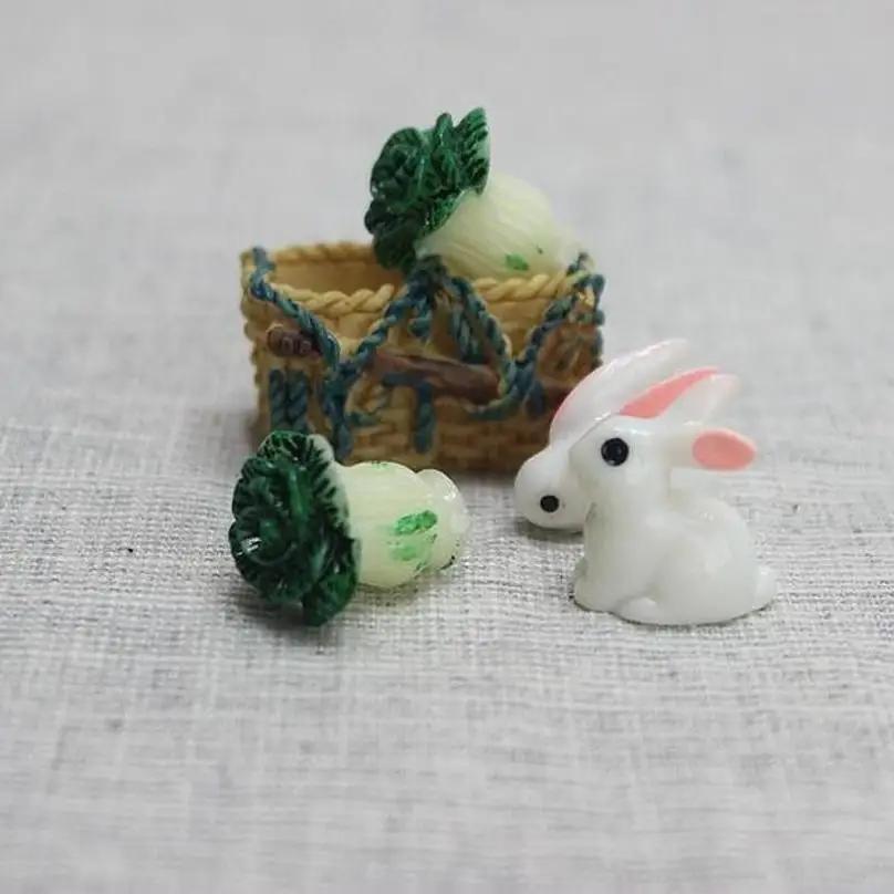 15 Pcs Lovely Miniature Mini Rabbit Resin Figurine Animal Decor Garden Fairy Ornament Flower Plant Pot Home