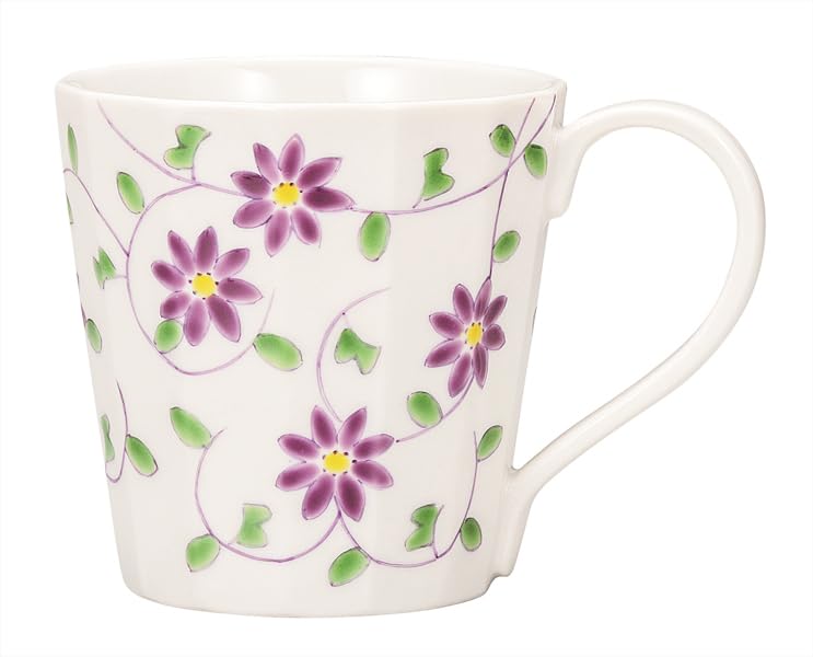 

Kutani Ware Iwataya Mug with Floral Arabesque Design K9-921