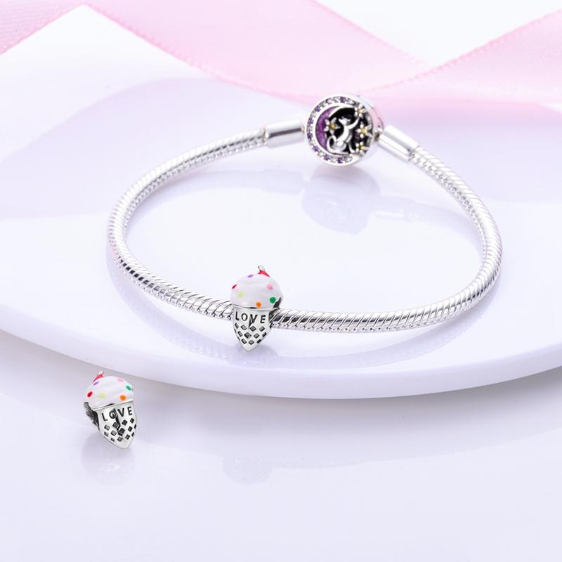 Colorful Love Ice Cream Beads Copper Original Beads Fit Original Charms Bracelet Beads Jewelry Gifts For Women