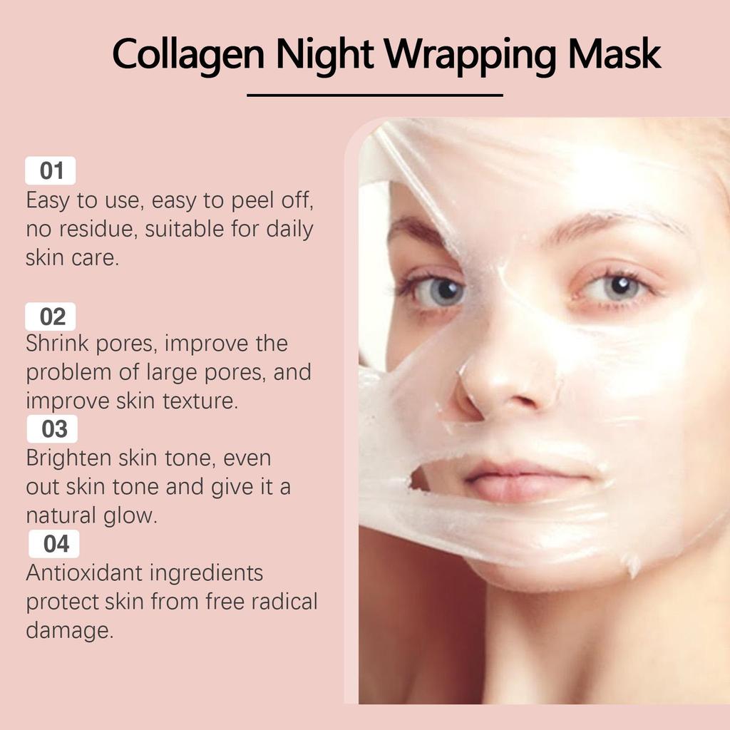 Hoygi Collagen Peel-Off Mask, moisturizes and hydrates, nourishes and firms the skin, cleanses and cares for the skin, suitable for the face, 1 set