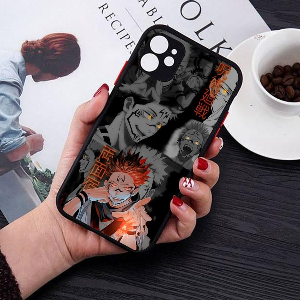 Jujutsu Kaisen Ryomen Sukuna Phone Case For IPhone 14 11 12 13 Mini Pro Max 8 7 Plus X XR XS MAX Translucent Matte Cover