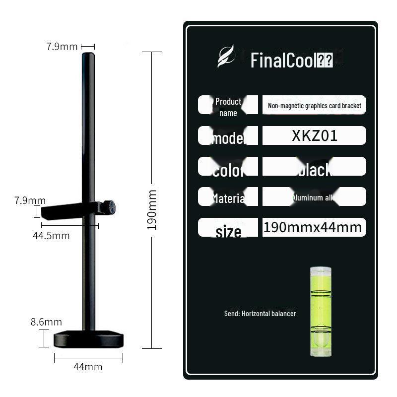 Aluminum Alloy 4070 Vertical Graphics Card Support Stand with Magnetic Base for 7900XT.