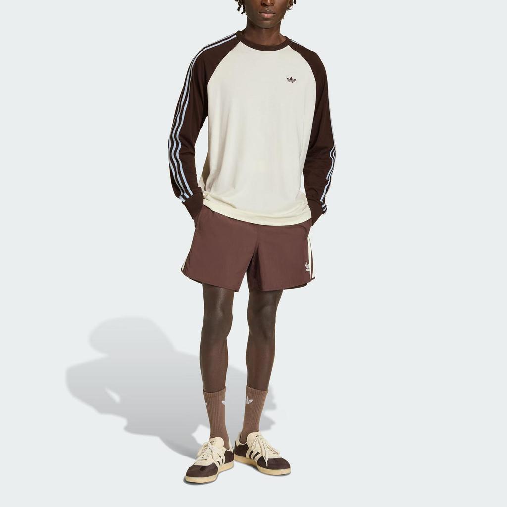 adidas Originals Bc Ls Cali Crew Neck Pullover Cotton Sports Striped Long Sleeve T-Shirt Men Tops HZ3829