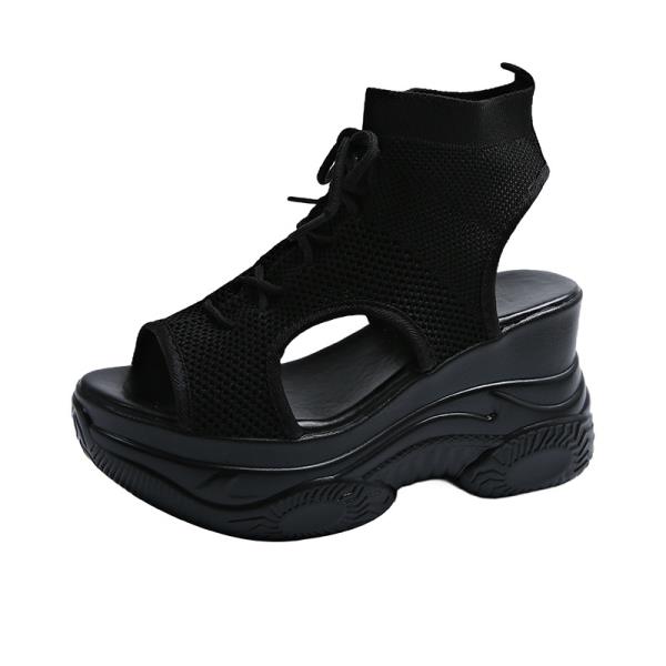 

Мода Мода Женская обувь 2025 Большой размер Женские сандалии Круглый носок Ремешки Каблуки Роскошные Летние Комфортные Большие Девочки Бежевый Новый На шнуровке Spo 35