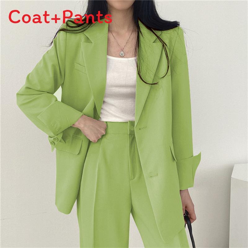 Womes Retro Blazer Suit With Pockets Polyester Fabric For Office Wear