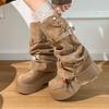 High Heels Women's Long Boots Platform Designer Shoes Fashion Dress Woman Chlsea Botas Winter Suede Sport Boots De Mujer
