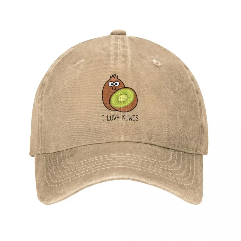 Cartoon I Love Kiwis Baseball Cap Golf Cap Golf Party Hat Women Beach Fashion Mens