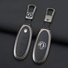 3 Buttons Zinc Alloy + Leather Car Key Case Cover Shell Skin Holder for 2024 Dongfeng NAMMI 01 New Energy Remote Key Protection