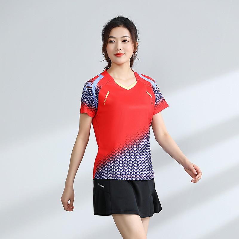 Ensemble Sport Badminton Tennis de Table Unisexe Haut à Manches Courtes Séchage Rapide Jupe-Short/Short Entraînement Compétition