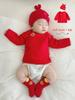 Unisex Baby Cotton Half-Sleeve Top & Hat Set - Newborn, Tagless, All-Season