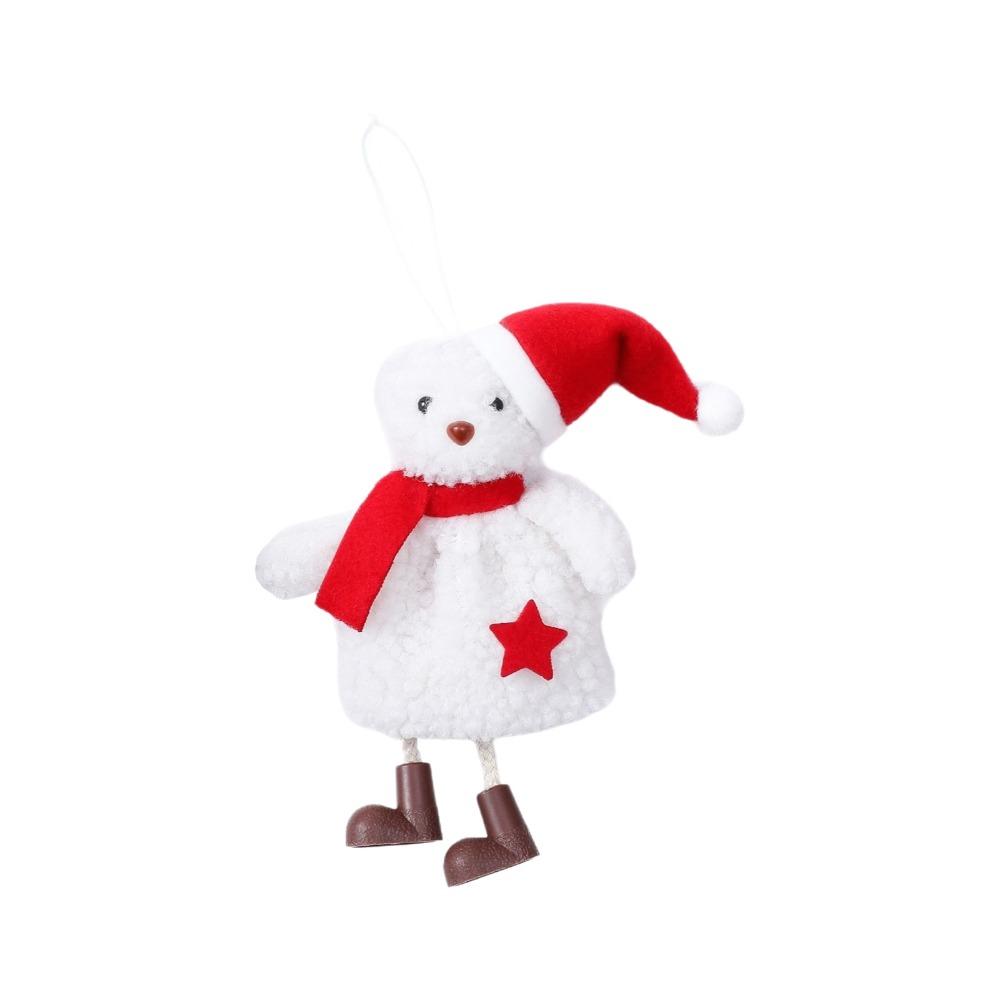 Creative Cartoon Christmas Bear Pendant DIY Soft Plush Bear Decoration Exquisite Bear Door Hanging Holiday Decor