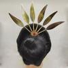 Ancient Hanfu Headwear Metal Hair Sticks Ancient Style Headwear U Shape Hairpin Thai Headdress