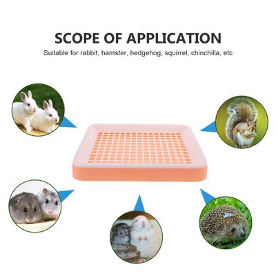 Pet Cleaning Supplies Bunny Litter Box Large Space Fixed Design Toilet Box Thick Non-Slip Net Rabbit Guinea Pig