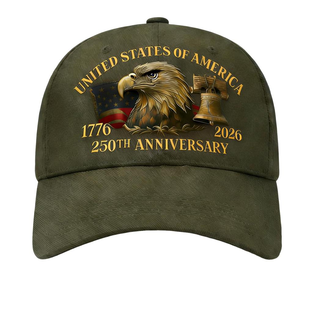 th Anniversary USA Hat Adjustable Embroidered th Anniversary Patriotic Retro Washed Hat Baseball Caps
