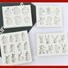4 stk Julenisse Elg Snømenn Silikonform Fondant Sjokoladeform DIY Julekake Dessertform Bake DIY Forsyninger