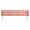 Headboard with Ears Pink 163 X 23 X 78 88 Cm Velvet