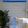 100 X 200cm Door Curtain 18 Strands Crystal Clear Heart Shaped Beads Divider Curtain for Living Room Bedroom