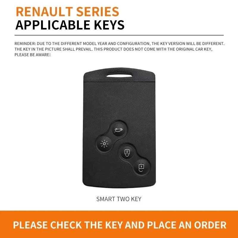 For Renault 2026 New Hub Caps For Renault Laguna Megane Scenic Clio Captur Fluence Koleos Logan Duster Car Smart Remote Key Case