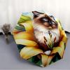 1pc Cat FlowerAutomatic Open/close Folding Umbrella, Compact Portable Travel Umbrella, Perfect Birthday/Holiday, Cute Umbrella Y051