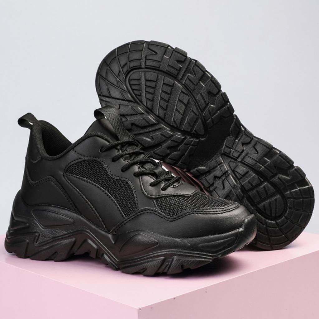 New couple sports shoes round head casual shoes outdoor breathable dad shoes