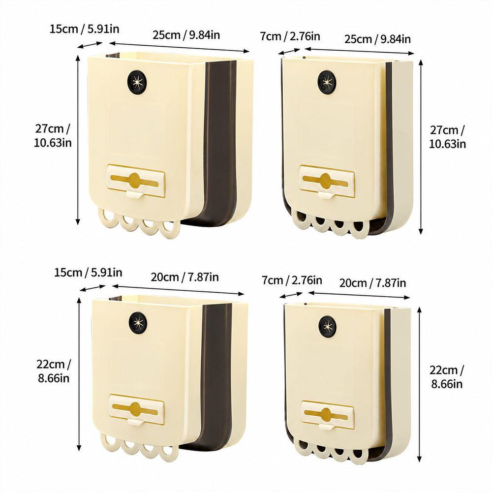 Foldable Hanging Trash Can Wide Opening Kitchen Compost Bin Wall Mounted Garbage Can Cabinet Door
