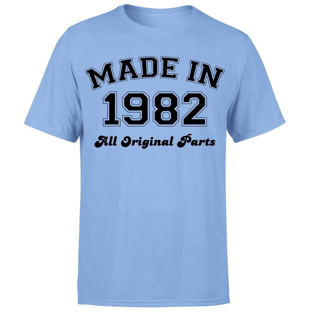 Made in 1982 All Original Parts TShirt 43rd Birthday Unisexs Gift Ideas