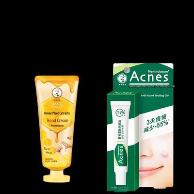 Mentholatum Honey Hand Cream & Acnes Repair Gel Set