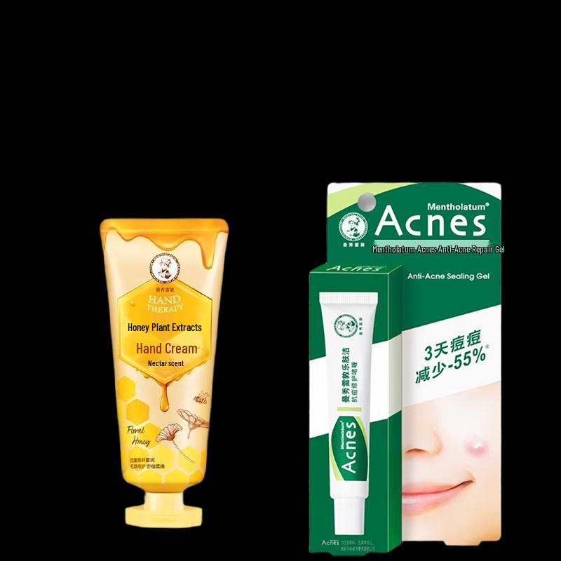 Mentholatum Honey Hand Cream & Acnes Repair Gel Set