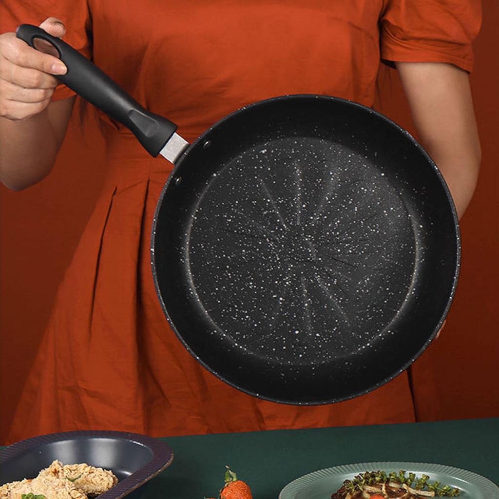 Panna med platt botten Nonstick Stekpanna Kokkärl Stekpannor Omelettpanna Biffstekning Gasspis Stekpannor Köksredskap Hållbar