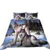 Fashion Wolf Series Polyester Quilt Cover Pillowcase Two Or Three Piece Set 3D Digital Printing