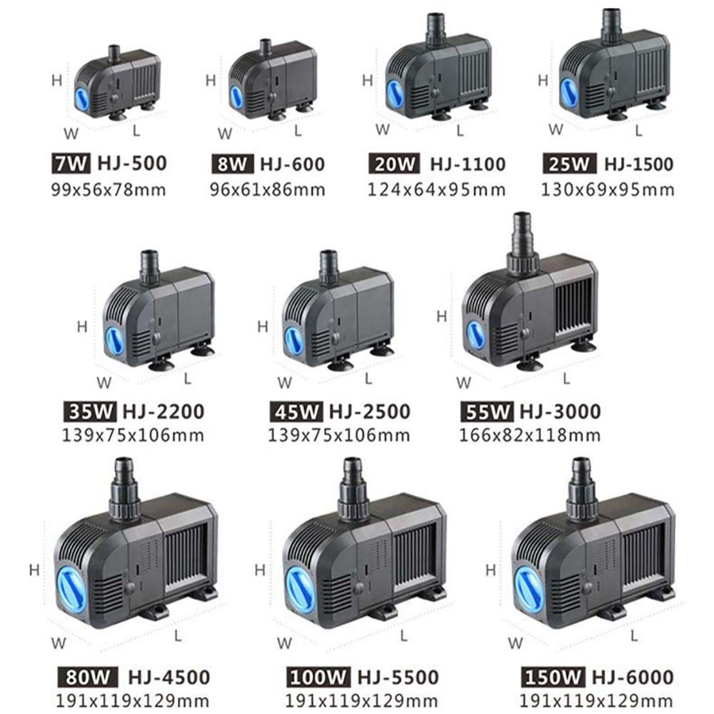 1Pcs HJ Series Fountain Pump 7-55W Fish Tank Filter Pump Submersível Bomba de Água Lagoa de Peixes Aquário