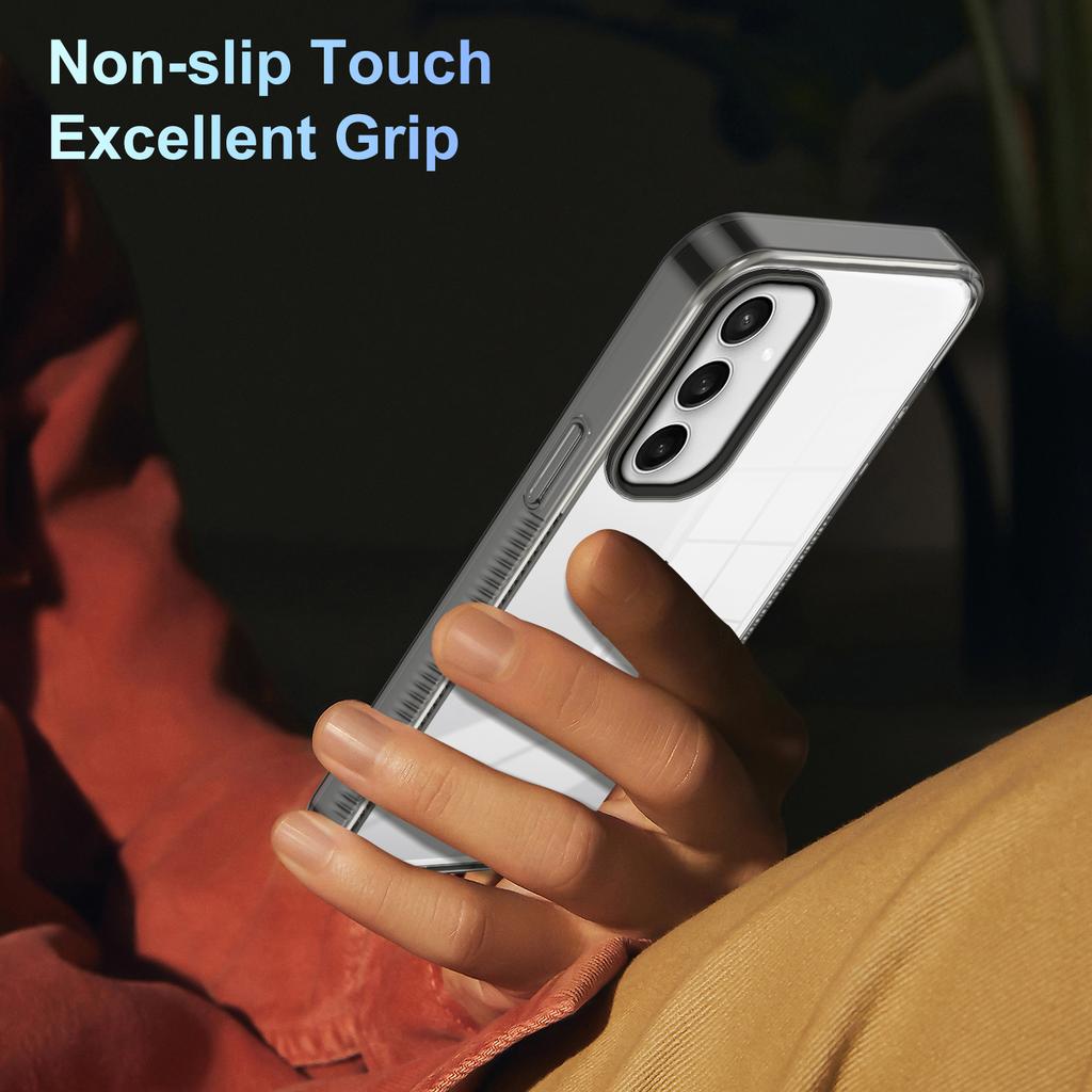 For Samsung Galaxy S24 FE Clear Phone Case TPU+PC Anti-Slip Drop-Proof Back Cover