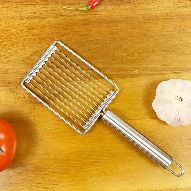 Cortador de Acero Inoxidable para Cebolla Tomate Carne para el Almuerzo Cortador de Huevos con Forma de Flor Cortador de Fruta Utensilios de Cocina