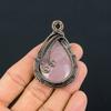 Rose Quartz drahokam z čistého medeného drôtu, ručne vyrobený prívesok, darček pre ňu