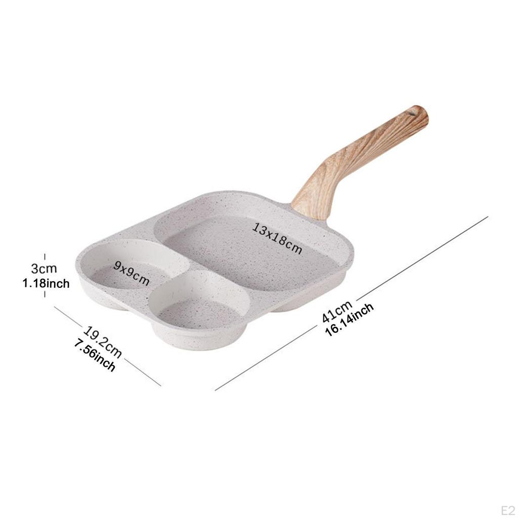 3 Cup Egg Frying Pan Nonstick with Handle Kitchen Cooking Tool Cooker