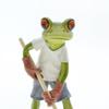Cute Cartoon Frog Statue Mopping The Floor Frog Figurines Tabletop Ornament Personalized Home Office Animal Model Decoration