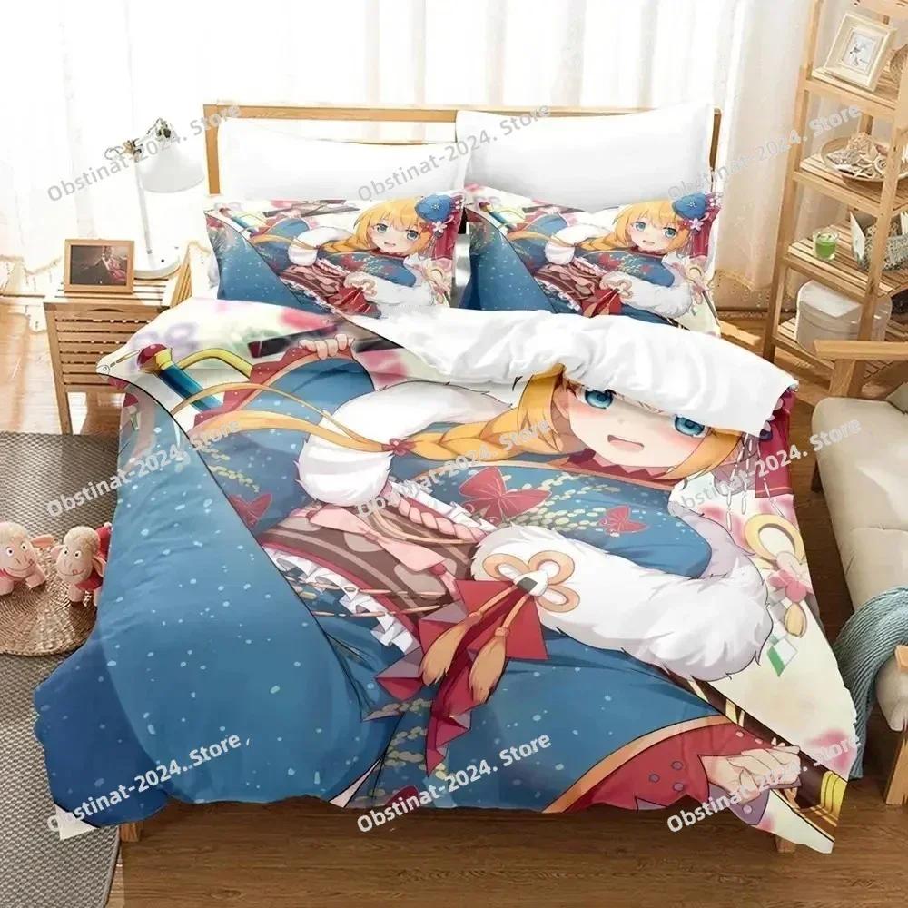 3d Anime Princess Connect! Re Dive Bedding Set Printed EU single Comforter Quilt Bed Cover Duvet Cover Pillow Case 3 Pieces Sets