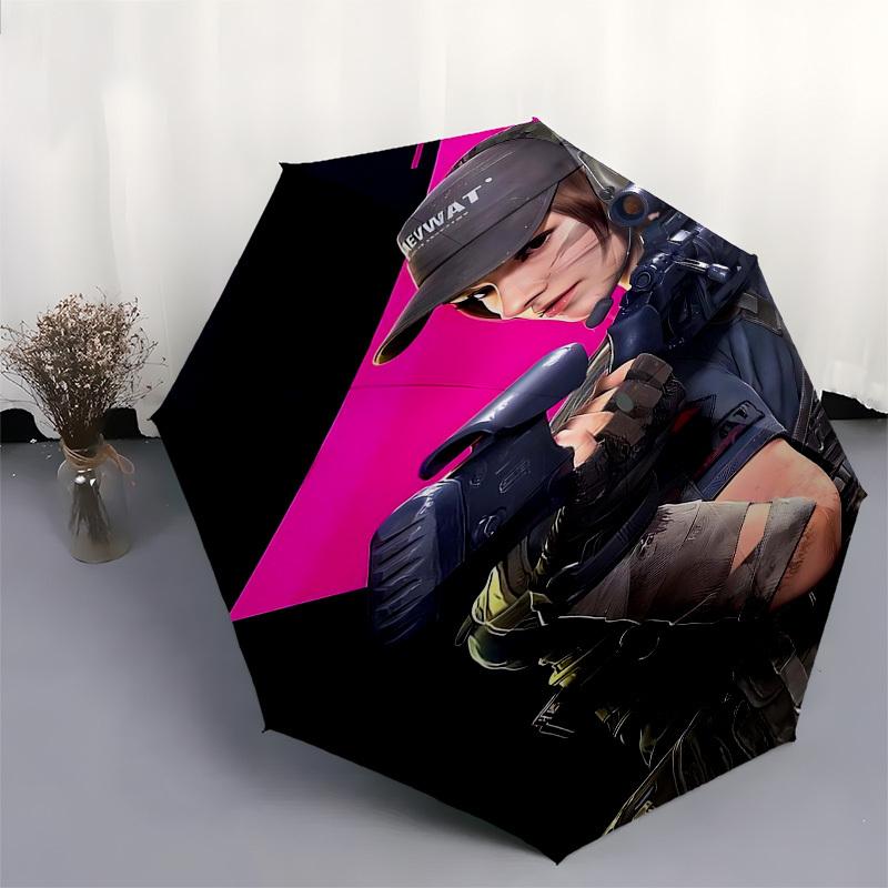 Gamer, Character Themed Automatic Opening and Closing Umbrella, Compact Travel Umbrella, Lightweight and Portable, Suitable for Beach Commut