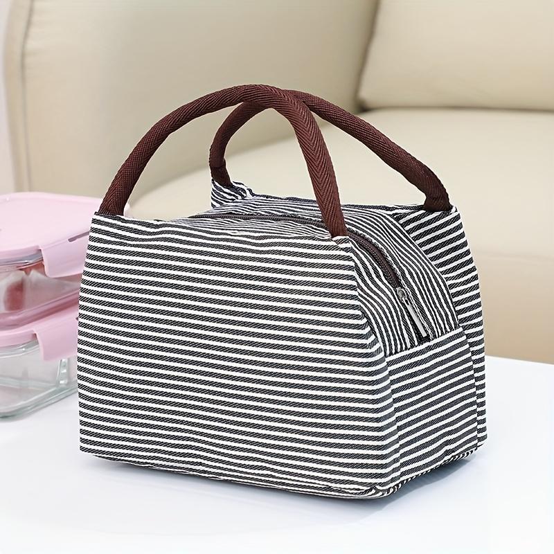 Insulated Leak Proof Lunch Bag with Strawberry White Design Durable Oxford Fabric Non Food Contact, Lunch Bag Insulated